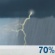 Thursday: Showers and thunderstorms likely before 2pm, then a chance of showers and thunderstorms. Mostly cloudy, with a high near 82. Chance of precipitation is 70%. Thursday: Showers And Thunderstorms Likely